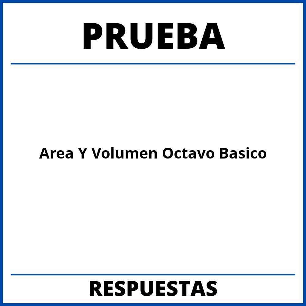 Prueba De Area Y Volumen Octavo Basico