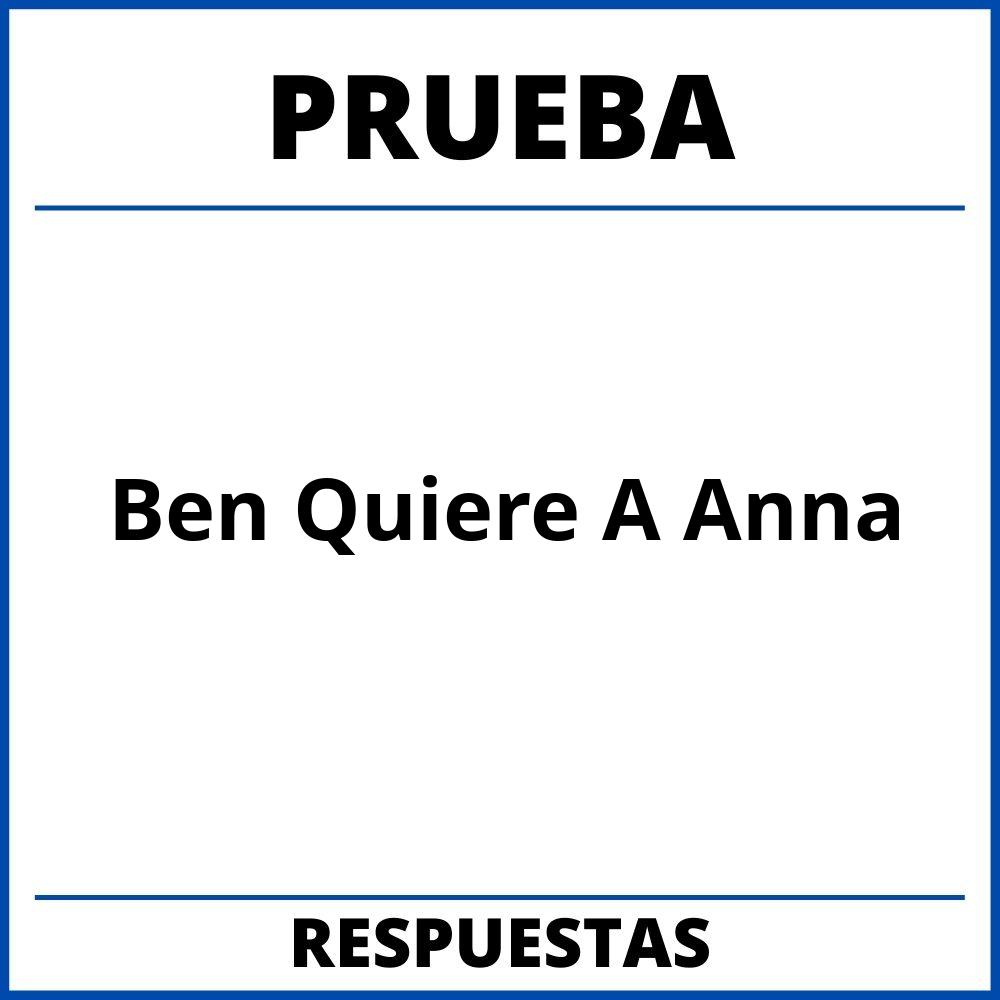 Prueba Del Libro Ben Quiere A Anna