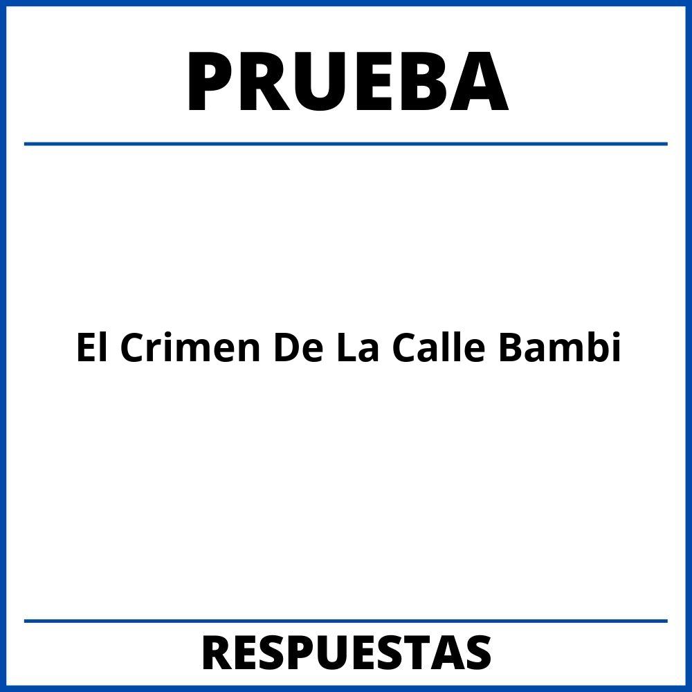 Prueba Del Libro El Crimen De La Calle Bambi