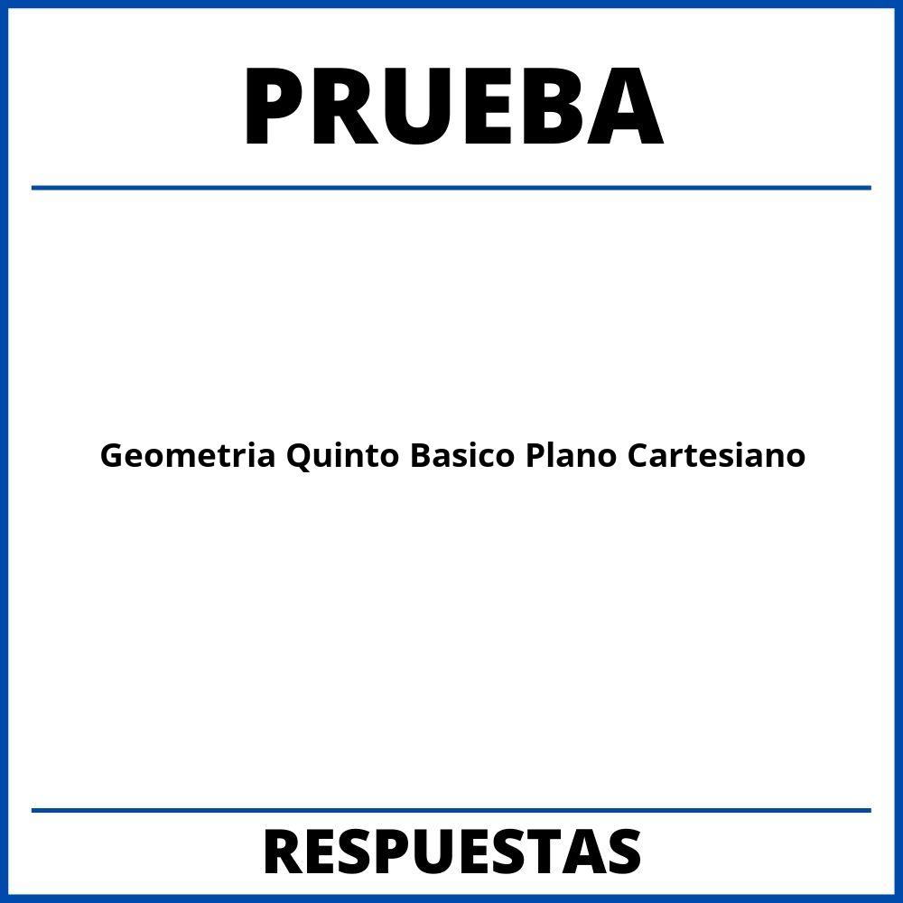 Prueba Geometria Quinto Basico Plano Cartesiano