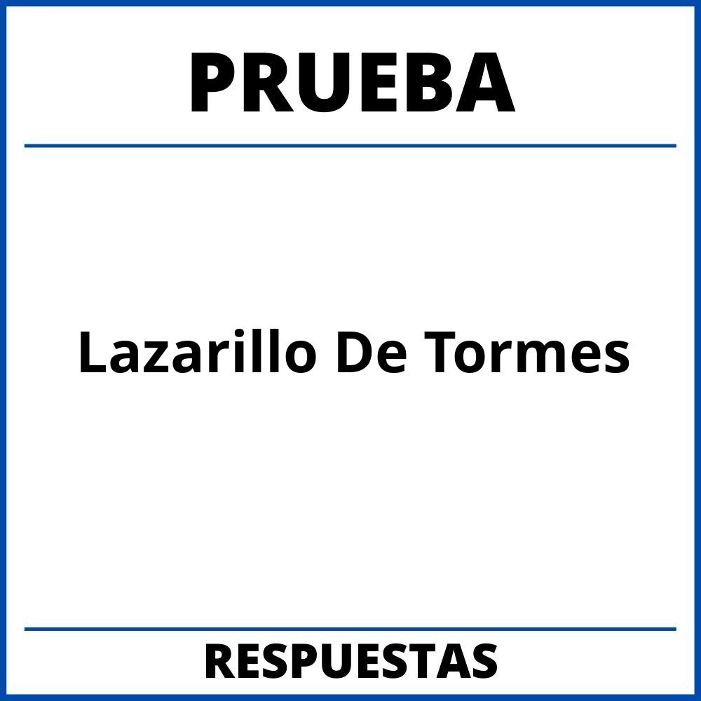 Prueba De Lazarillo De Tormes