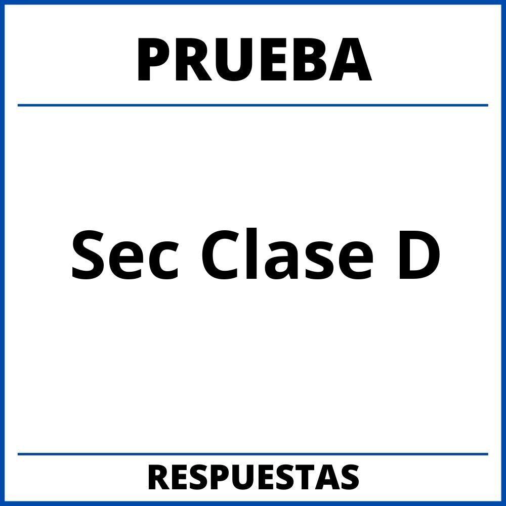 Prueba Sec Clase D Pdf